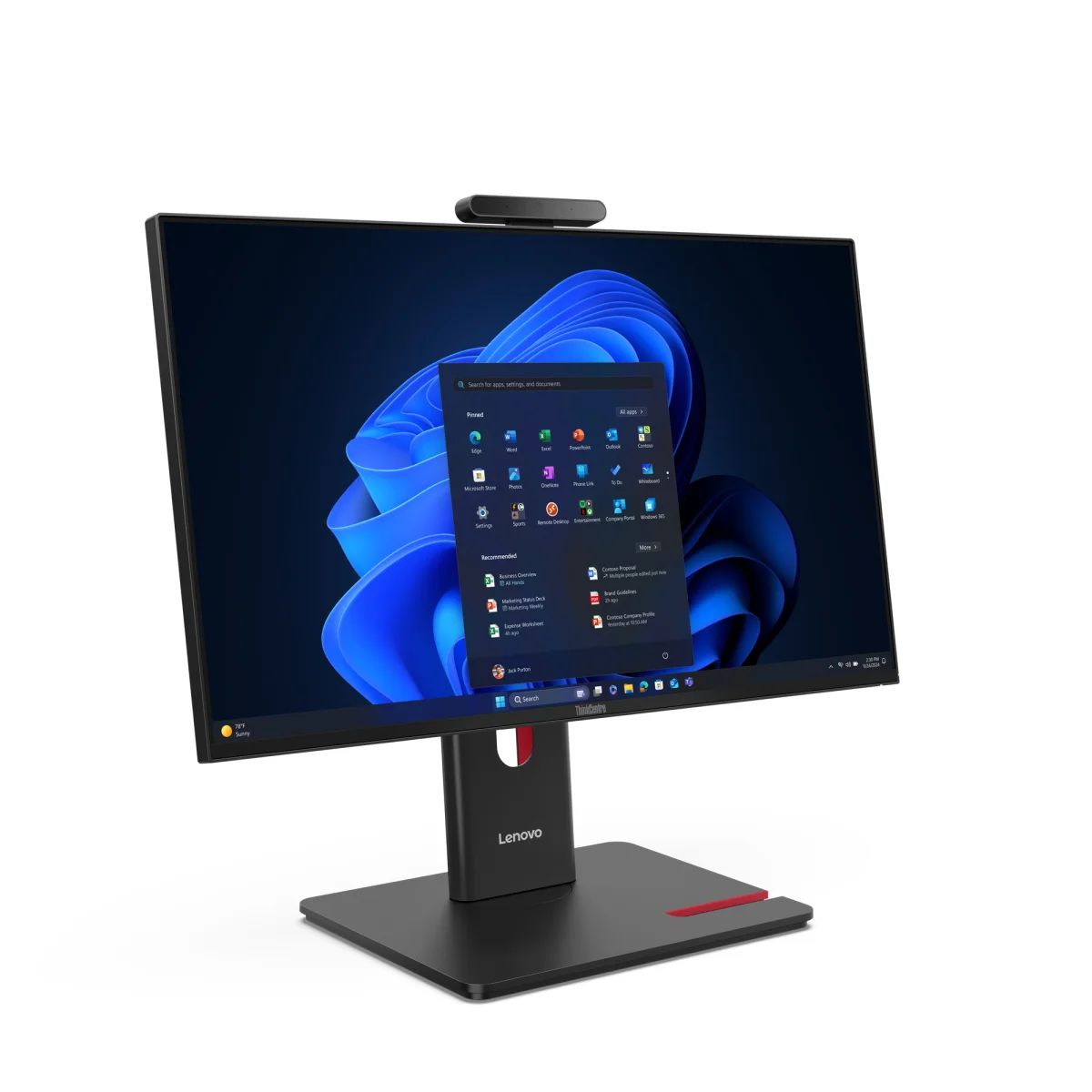 Lenovo All-in-One 23.8’’ (Intel Core i3-N300 / 8 Go DDR4 / 512 Go SSD / Black) - Image 1